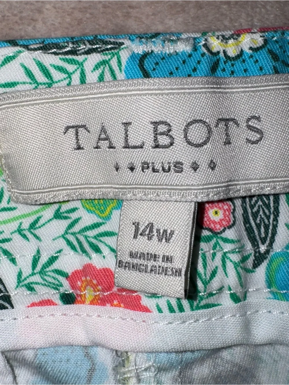 Talbots Multicolor Floral Cotton Bermuda Shorts